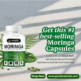 Parnik Naturals Ayurvedic Moringa Capsules 60 – Herbal Supplement for Detox, Immunity & Natural Weight Control