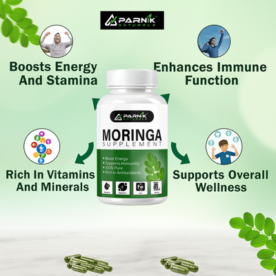 Parnik Naturals Ayurvedic Moringa Capsules 60 – Herbal Supplement for Detox, Immunity & Natural Weight Control