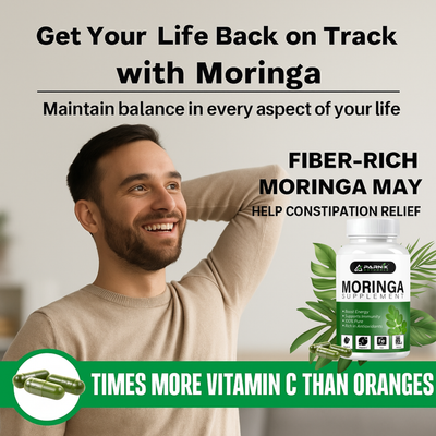 Parnik Naturals Ayurvedic Moringa Capsules 60 – Herbal Supplement for Detox, Immunity & Natural Weight Control