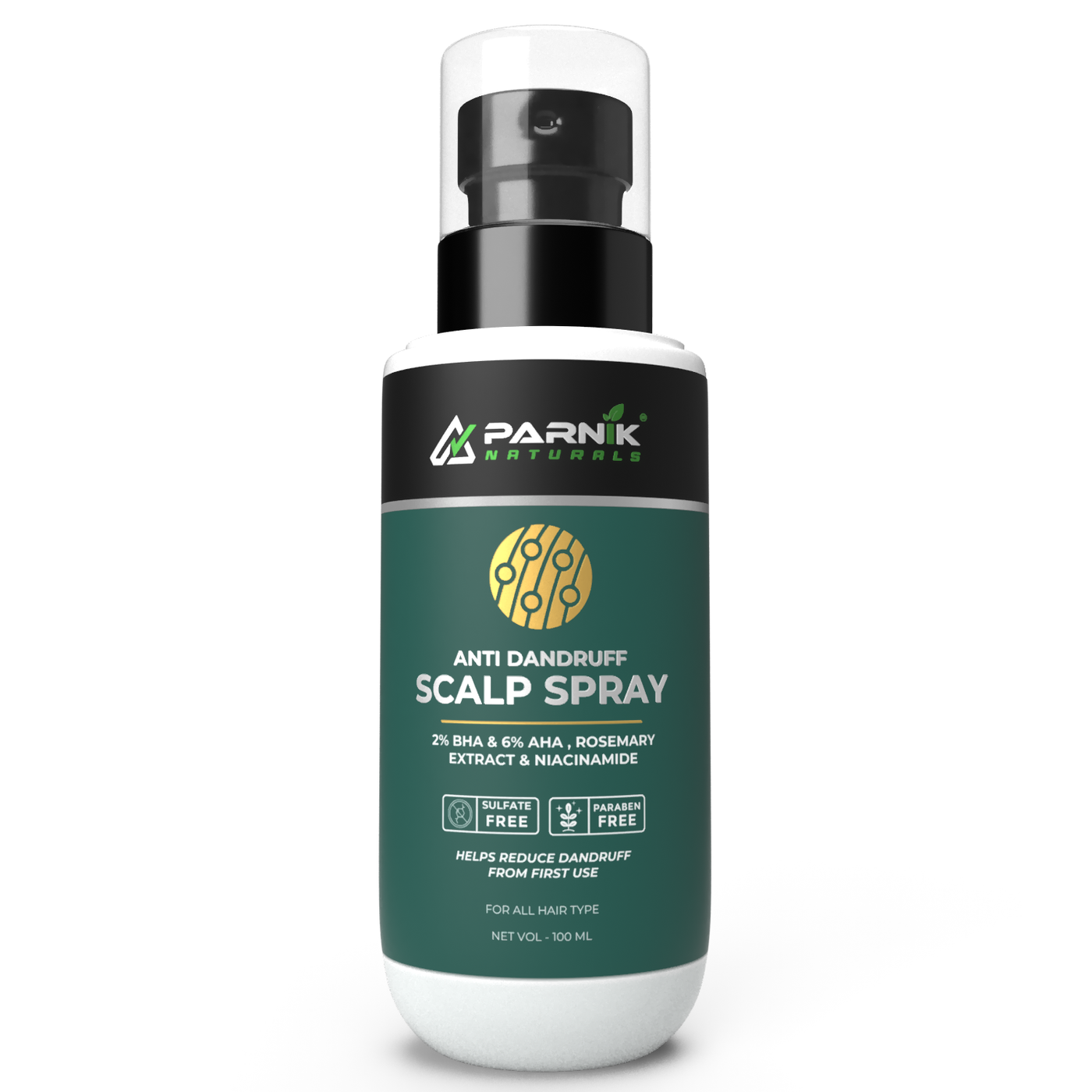 Parnik Naturals Herbal Anti-Dandruff Shampoo + Spray | Complete 2-Step Scalp & Hair Care Solution