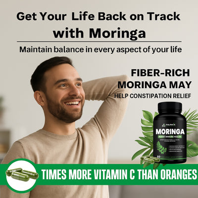 Parnik Naturals Ayurvedic Moringa Capsules 60 – Herbal Supplement for Detox, Immunity & Natural Weight Control