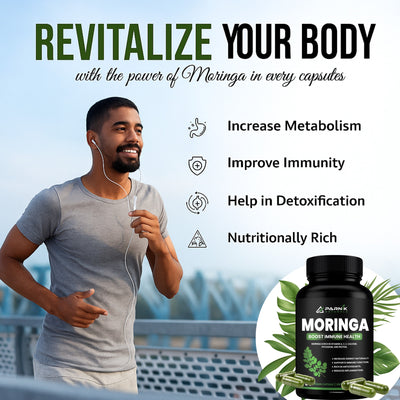 Parnik Naturals Ayurvedic Moringa Capsules 60 – Herbal Supplement for Detox, Immunity & Natural Weight Control