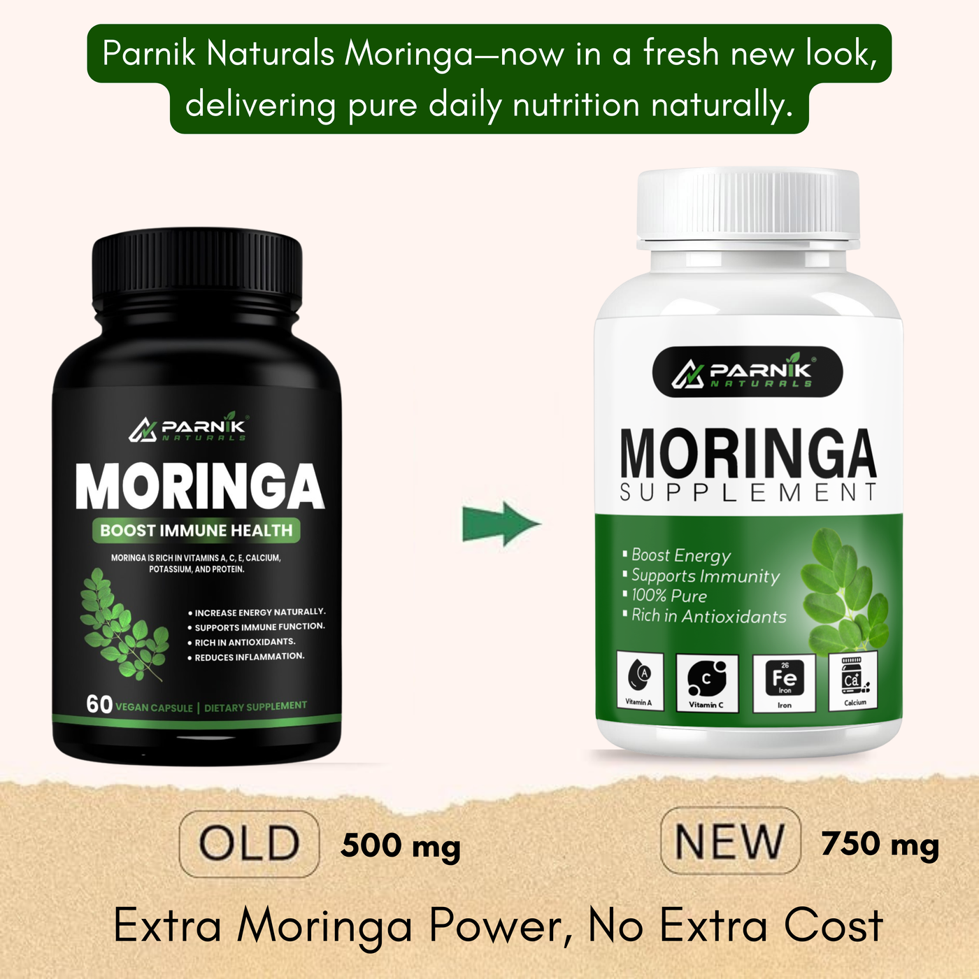 Parnik Naturals Ayurvedic Moringa Capsules 60 – Herbal Supplement for Detox, Immunity & Natural Weight Control